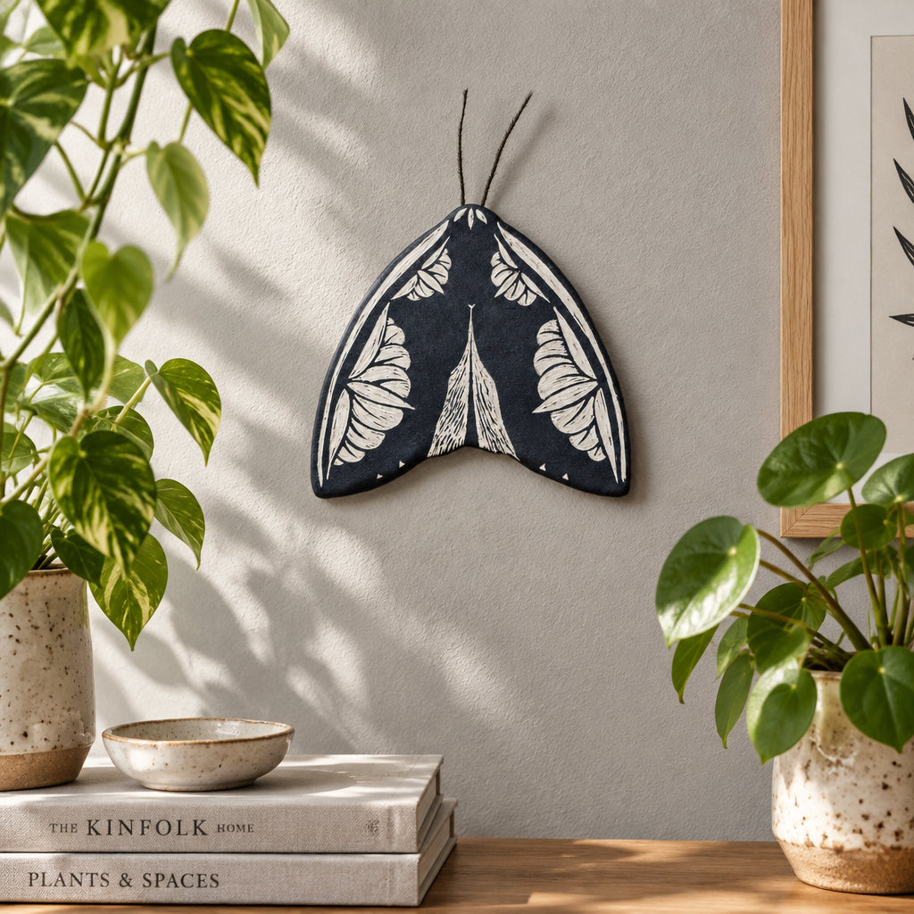 Ceramic Moth Wall Art | Large II