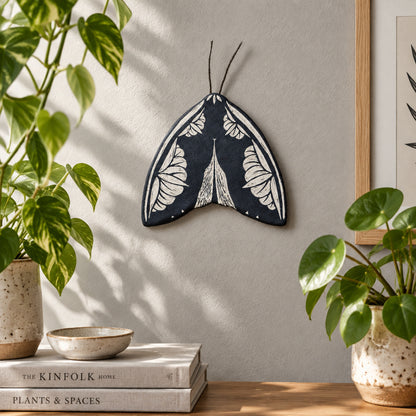 Ceramic Moth Wall Art | Large II