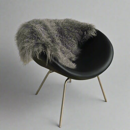 Tibetan Lambskin Rug | Charcoal