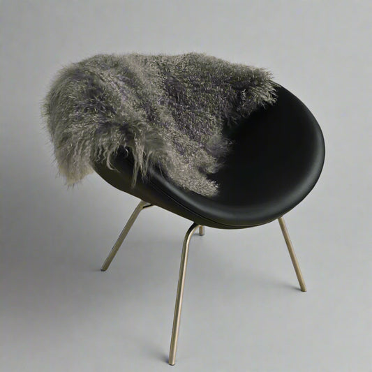 Tibetan Lambskin Rug | Charcoal