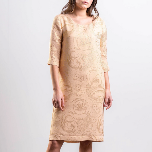 Charmaine Reveley | Dusky Rose Gold Silk Dress