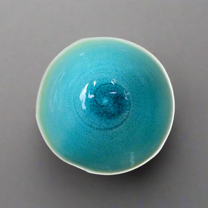 Cleanskin Mid Fire Porcelain Aqua Bowl 