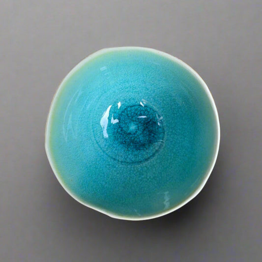 Cleanskin Mid Fire Porcelain Aqua Bowl 