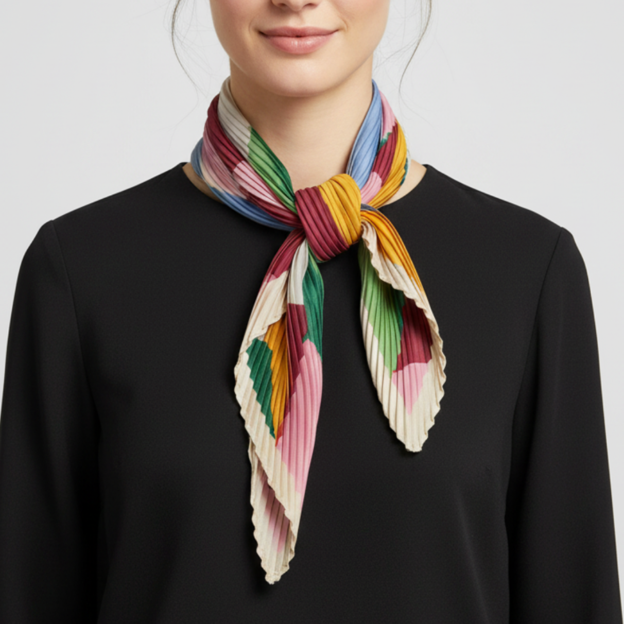 Cosimo Pleated Neck Scarf | Multi