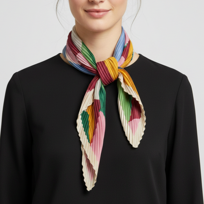 Cosimo Pleated Neck Scarf | Multi