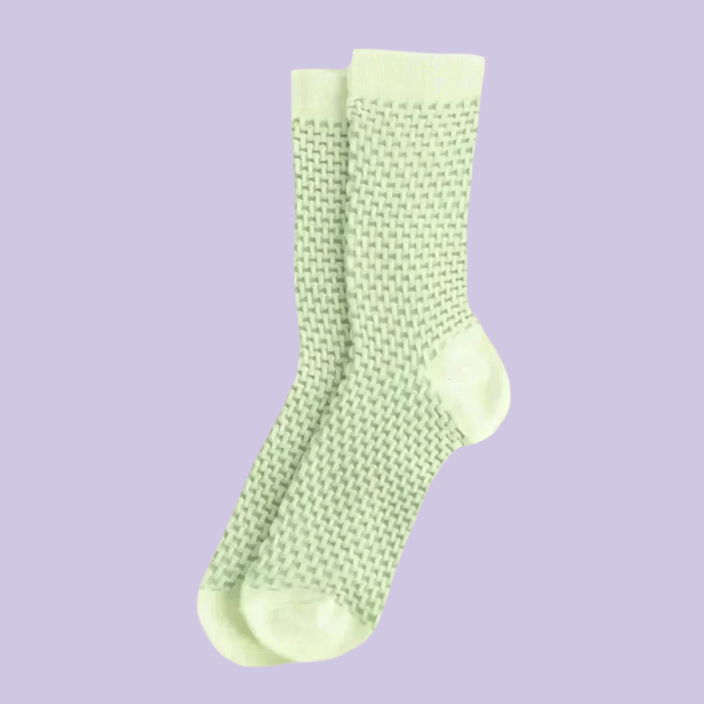 Embossed Green Socks
