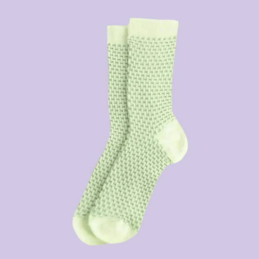 Embossed Green Socks