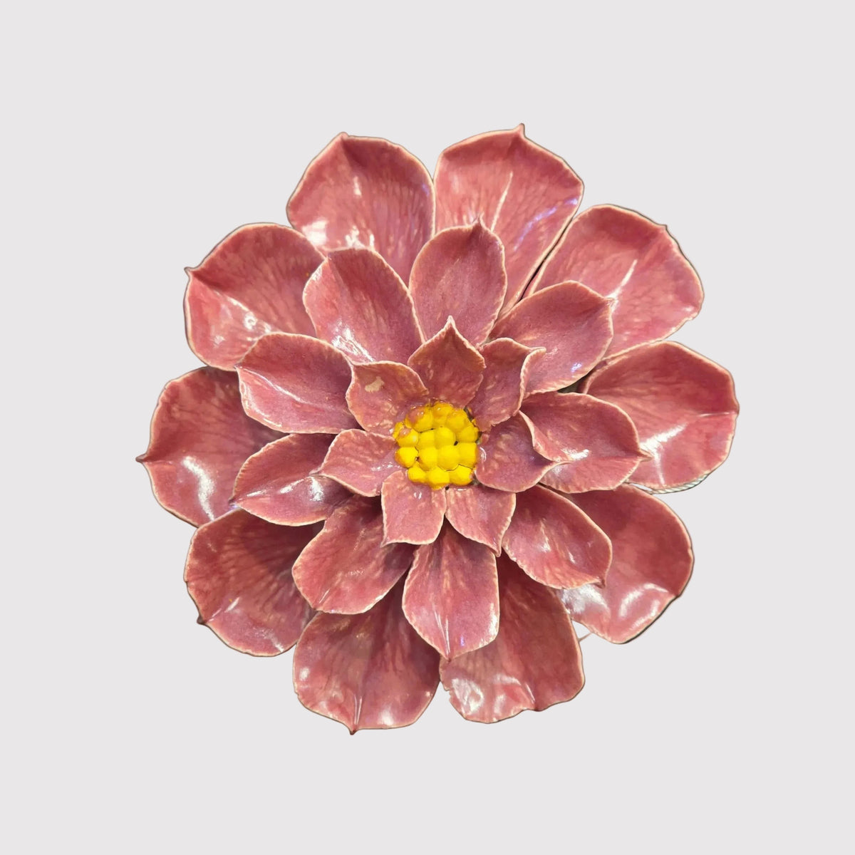Dahlias Ceramic Wall Flower | Glazed Pink