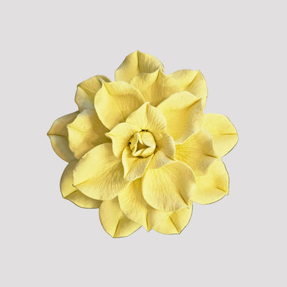 Dahlias Ceramic Wall Flower | Pale Yellow