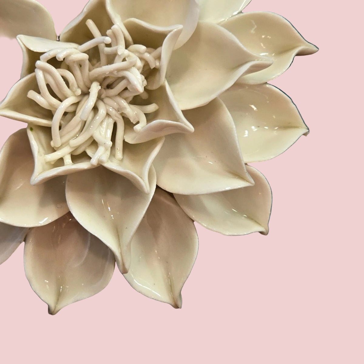 Dahlias Ceramic Wall Flower | White