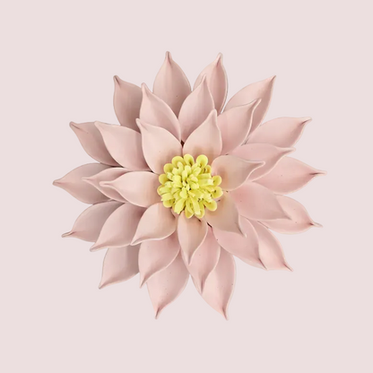 Dahlias Ceramic Wall Flower | Blush Pink