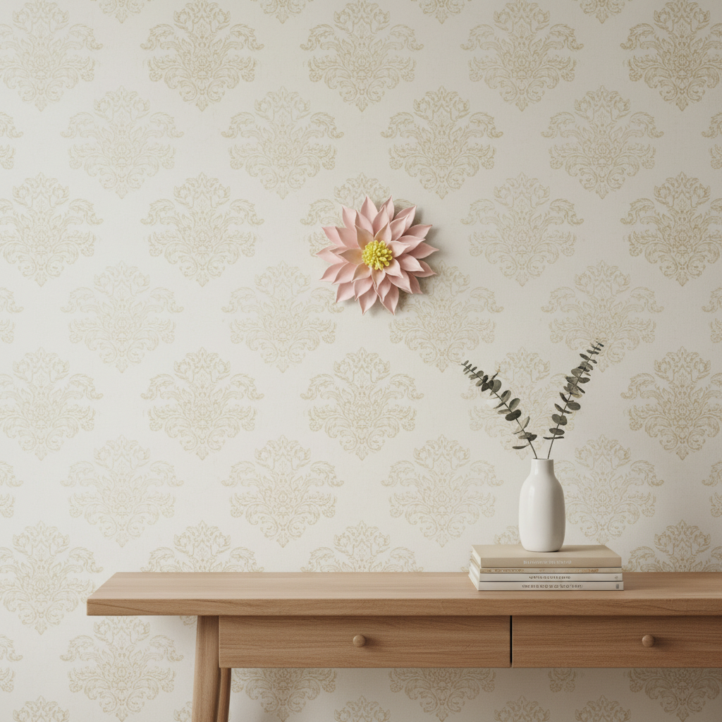 Dahlias Ceramic Wall Flower | Blush Pink