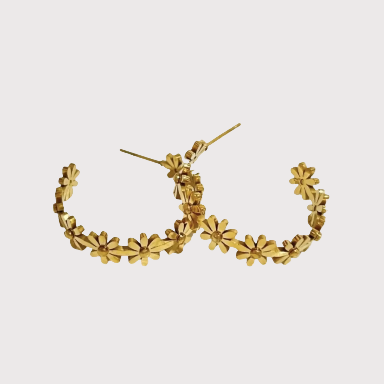 Daisy Gold Cluster Earrings