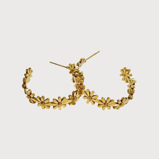 Daisy Gold Cluster Earrings