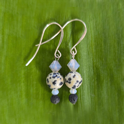 Jasper + Lava Gemstone Earrings | Set 31