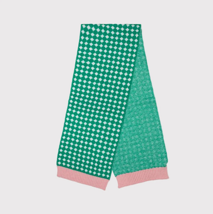 Diamond Check Scarf | Green