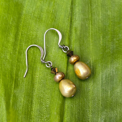 Freshwater Pearl + Gemstone Earrings | Set 35