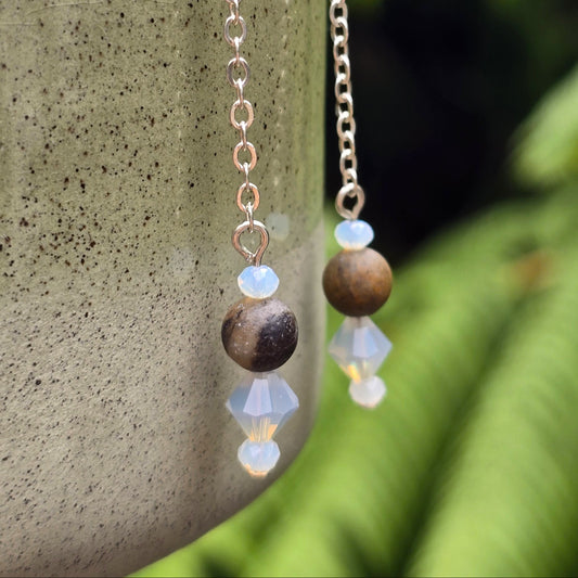 Swarovski + Amazonite Earrings | Set 38