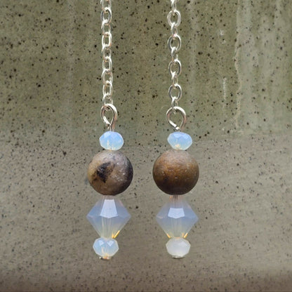 Swarovski + Amazonite Earrings | Set 38