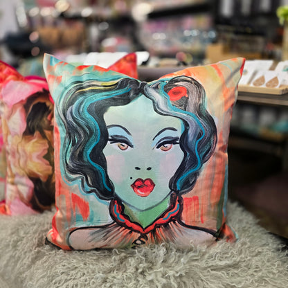 Rhondan + Pink Pastel | Velvet Cushion