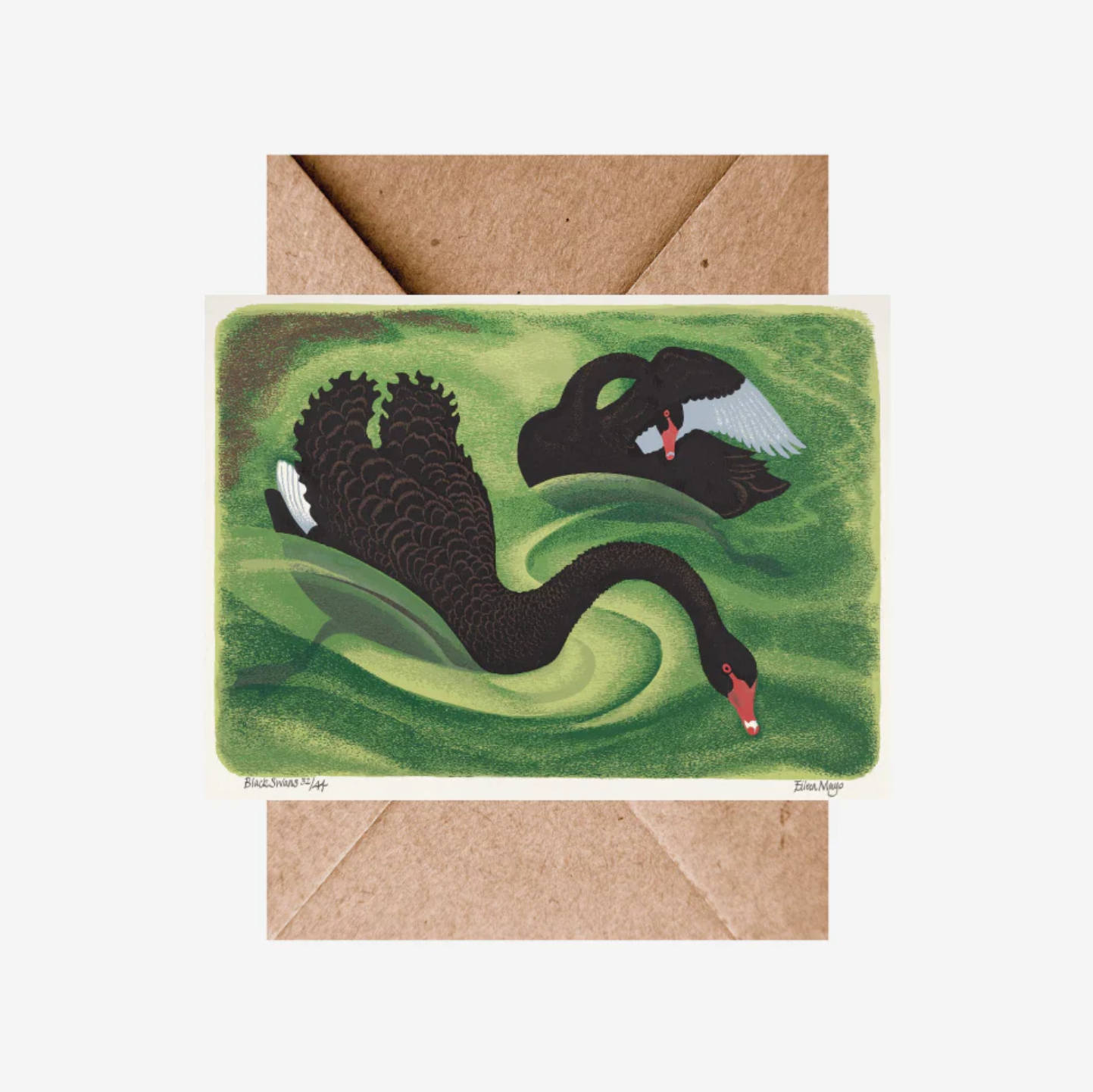 Eileen Mayo Black Swan  | Greeting Card