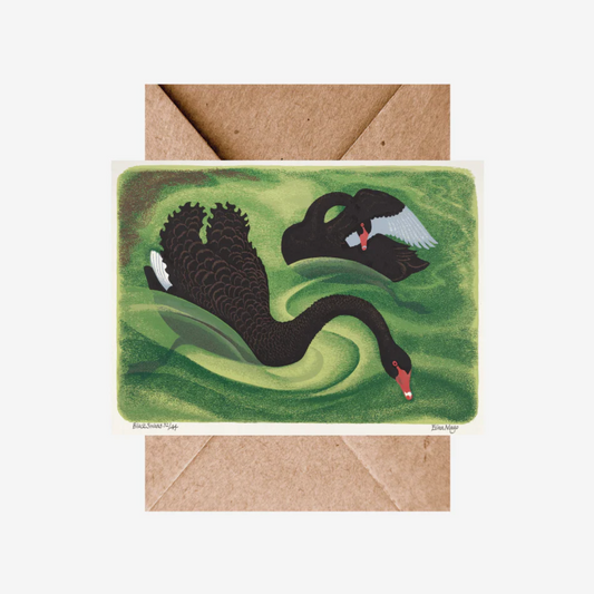 Eileen Mayo Black Swan  | Greeting Card