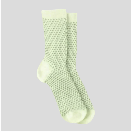 Embossed Green Socks