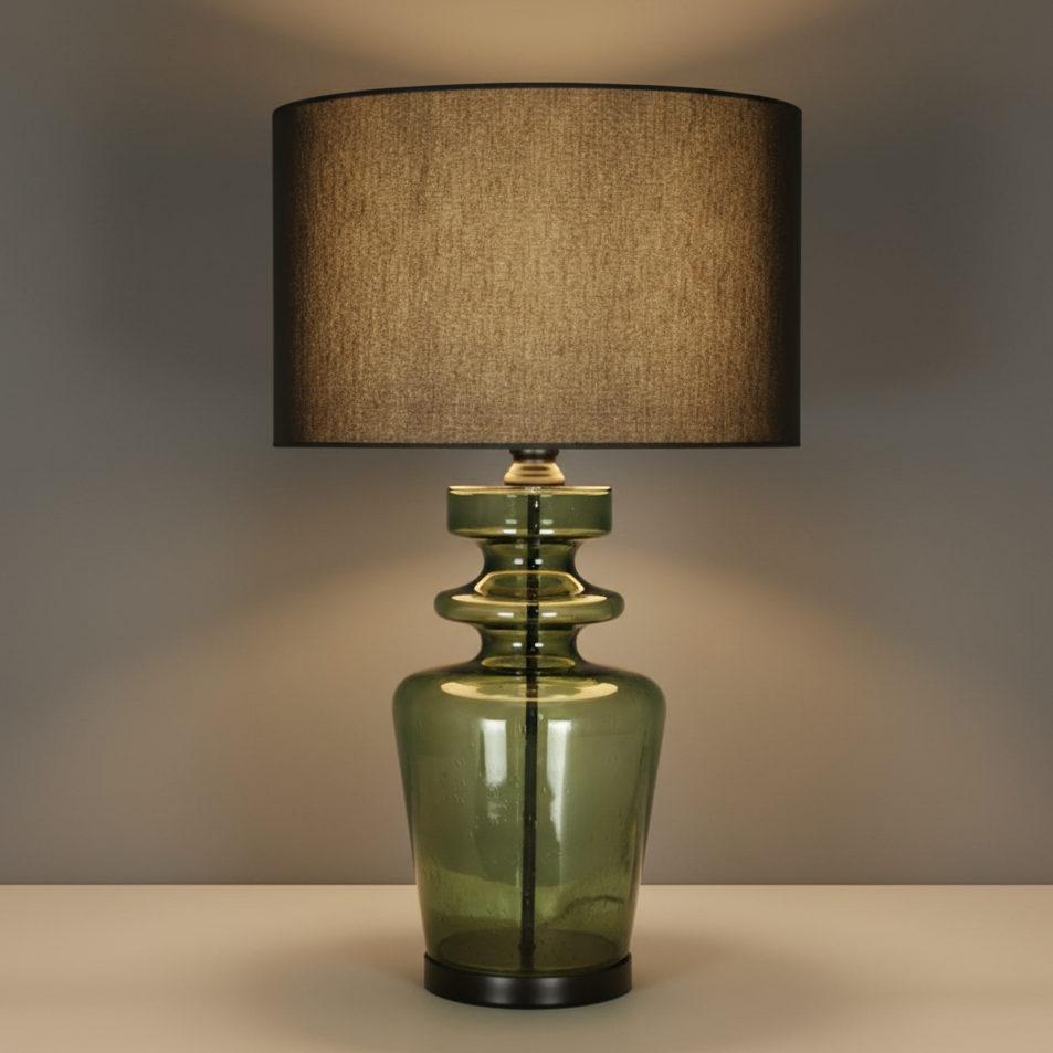Emerald Table Lamp | Black Shade
