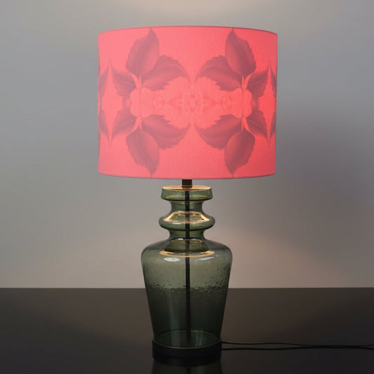 Emerald Table Lamp | Pink Shade