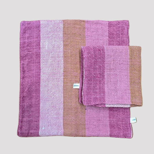 Face Washer | Pink & Dark Cotton