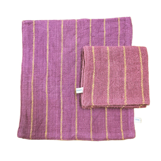 Face Washer | Pink Marigold Stripe