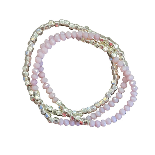 Faceted Lilac Bracelet Set
