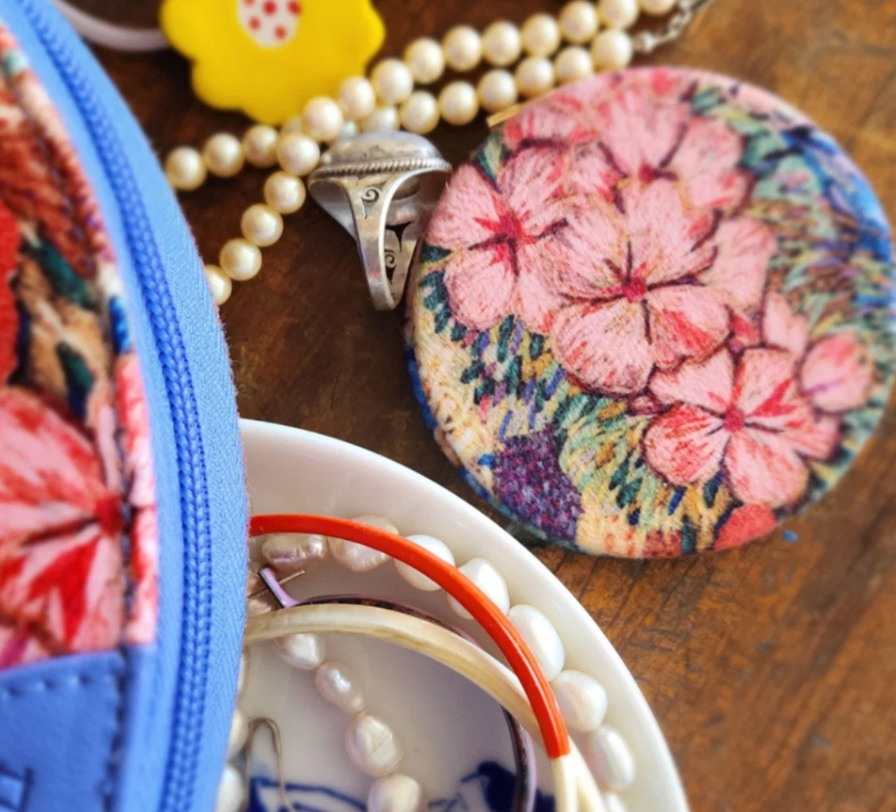Meadow Pocket Mirror by Fluer Woods