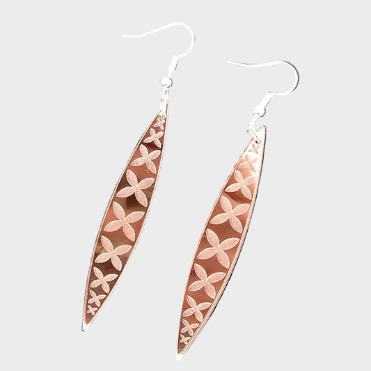 Frangipani | Rose Gold Mirror Earrings