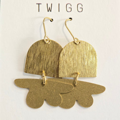 Geometric Sculptural Gold Earrings