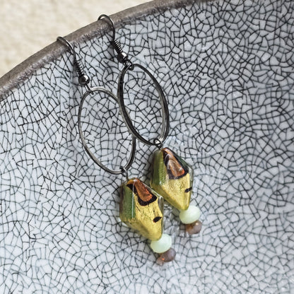 Glass Bead + Opalite Earrings | Set 42