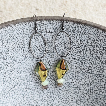 Glass Bead + Opalite Earrings | Set 42