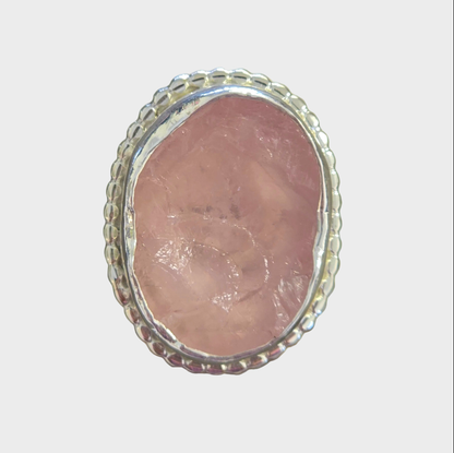 Raw Pink Quartz Ring