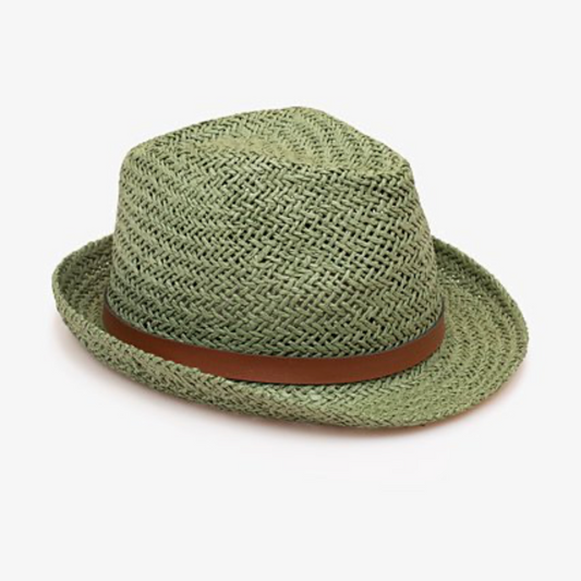 Green Woven Panama Hat