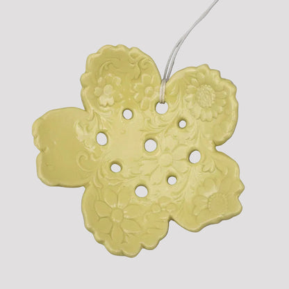 Ceramic Flower Frog  | Yellow