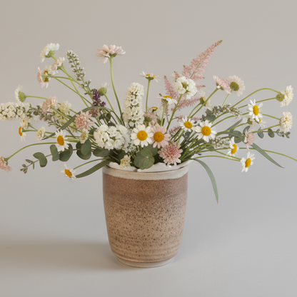Ceramic Flower Frog  | White