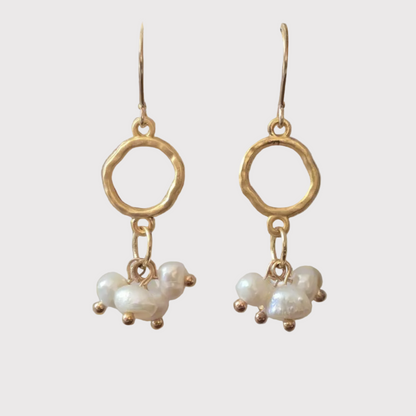 Havana Pearl Earrings | Gold