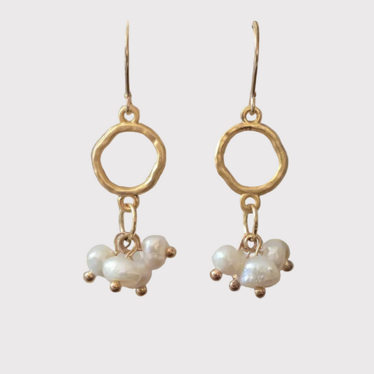 Havana Pearl Earrings | Gold