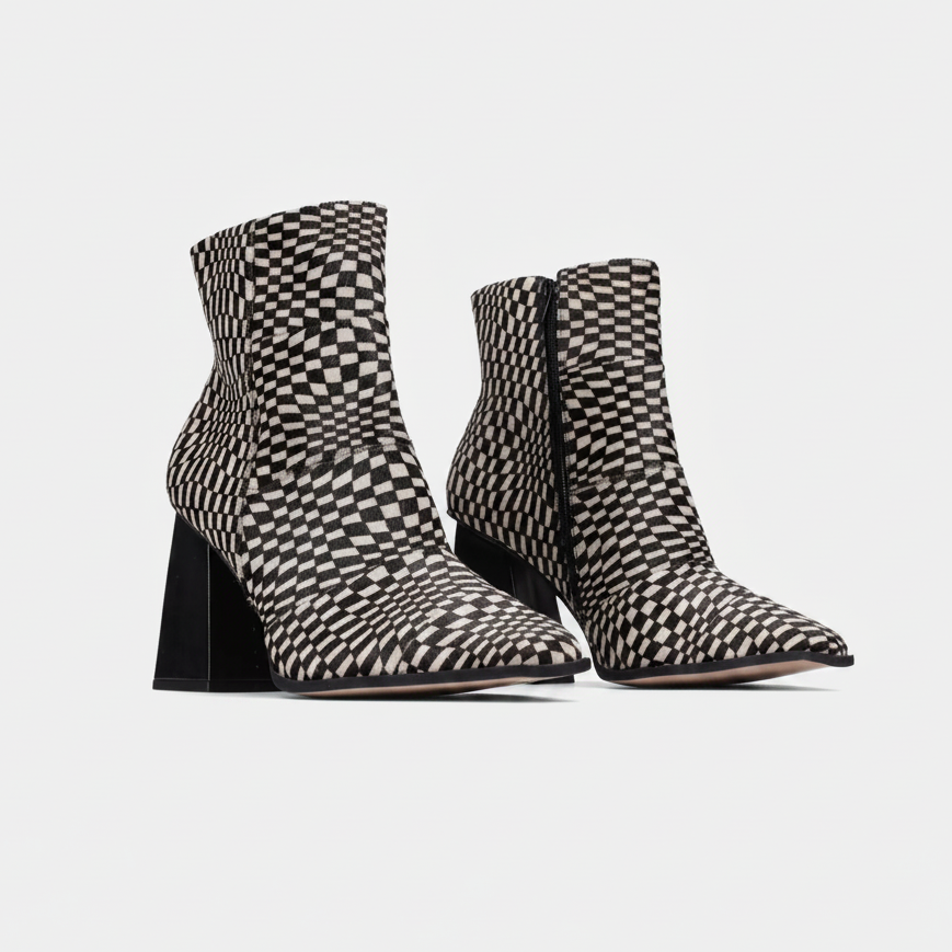 Rocco Boot |  Checker Ponie Fur