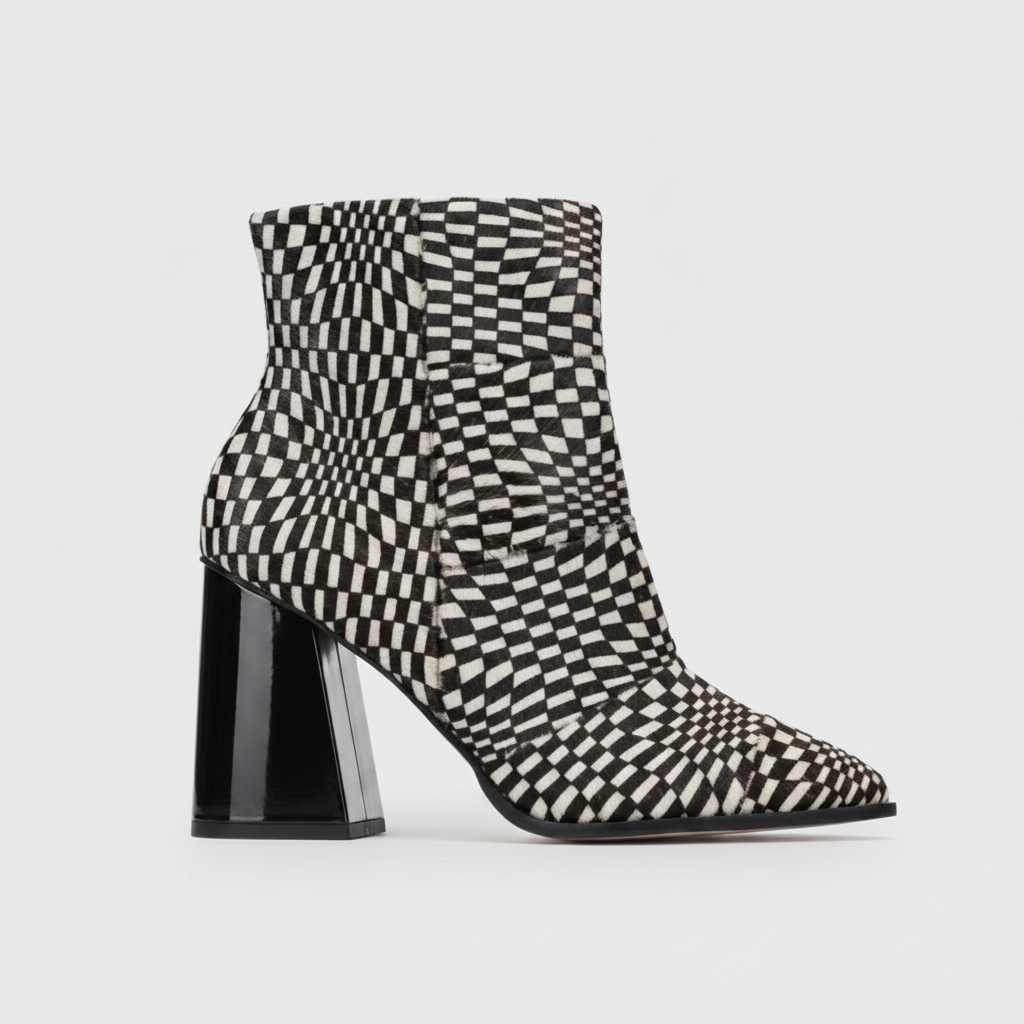Rocco Boot |  Checker Ponie Fur