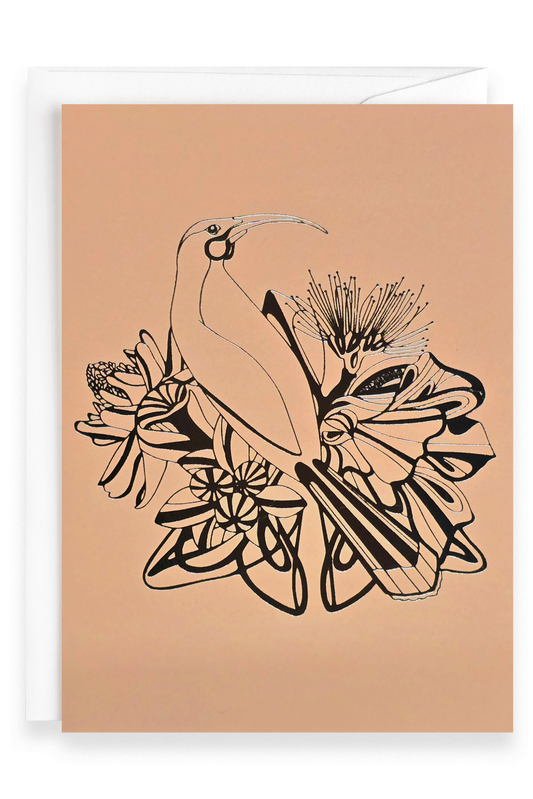 Huia Bird One | Foiled Greeting Card