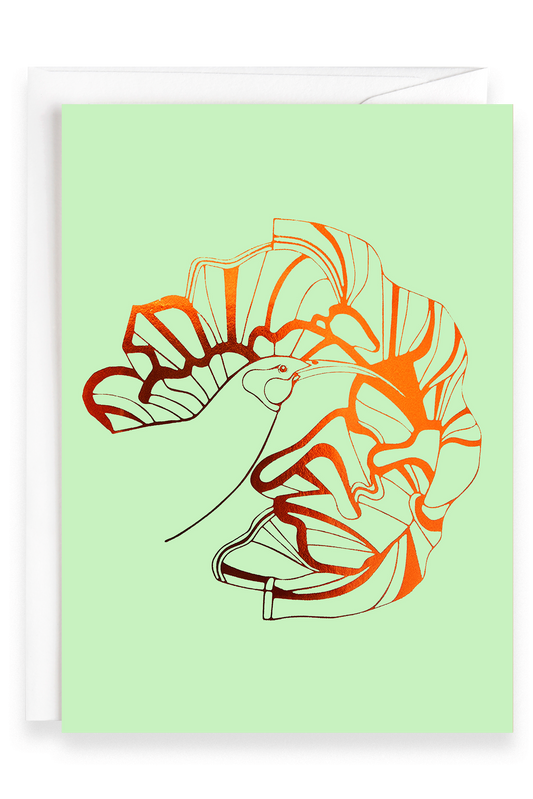 Huia Bird Two | Foiled Greeting Card