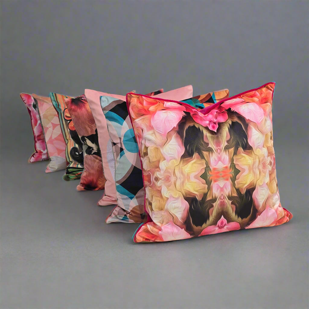 Hydrangea Kaleidoscope | Velvet Cushion