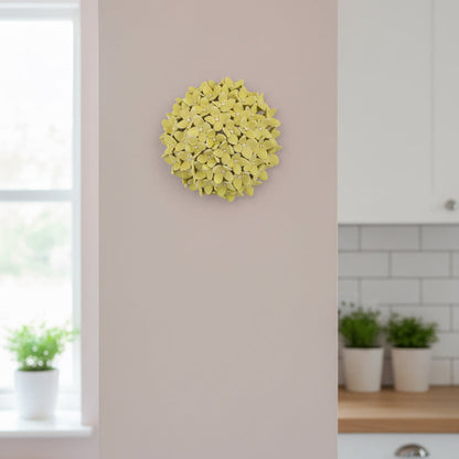 Hydrangea Ceramic Wall Flower | Pistachio