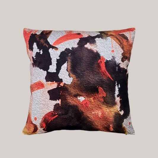 Abstract Ink | Velvet Cushion